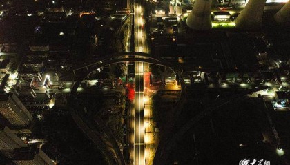 实拍!烟台最大、三层互通!港城西大街互通立交今日通车